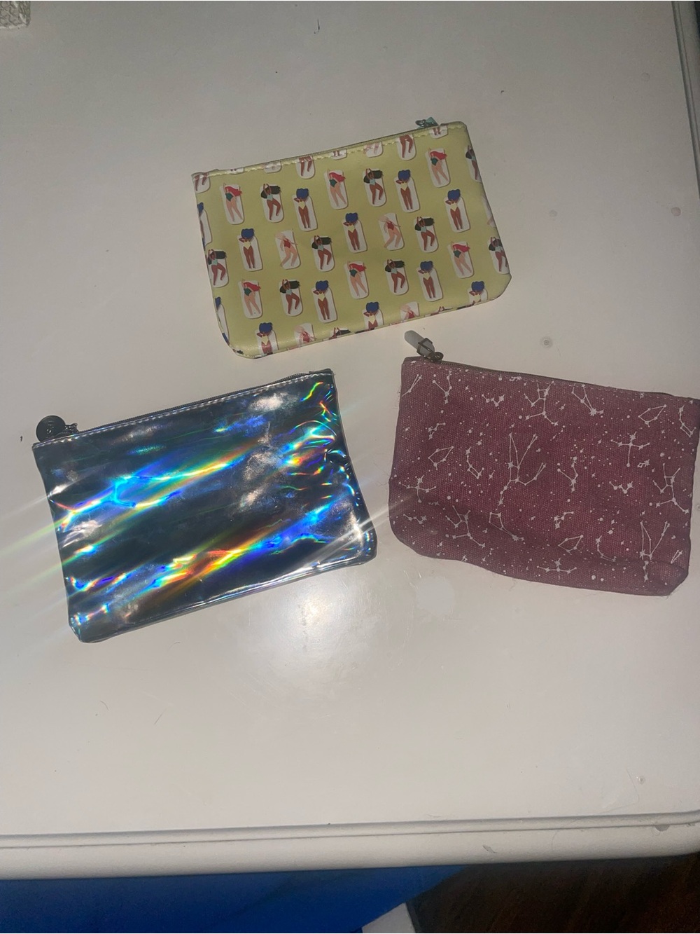 Set of 3 Zip up pouches